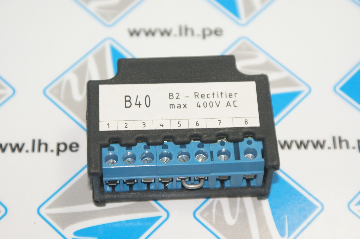B40 B2-Rectifier max 400V            Rectificador de Freno del Motor B40, 400VAC